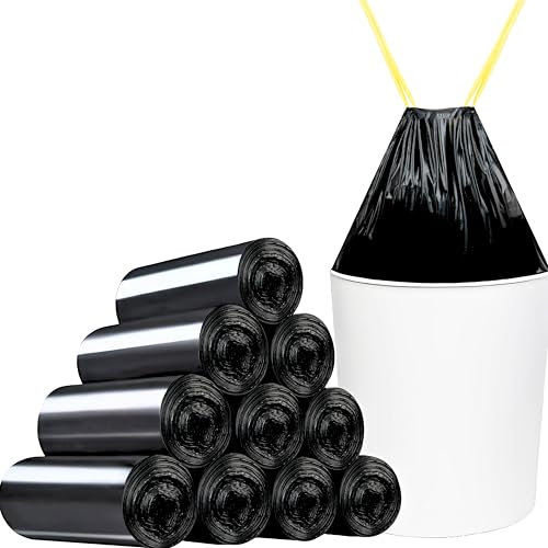 Toneco Müllbeutel 60L - MIT ZUGBAND - EXTRA BREIT & EXTRA STARK - 50 Beutel - reißfest & dicht - stabile Müllsäcke 60L - Fixierband Mülltüten -100% recycelt - für den Hausmüll - 2 Rollen à25 (50)