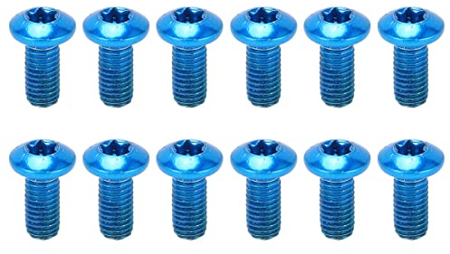 RiToEasysports 12Pcs Bike Brake Disc Screws Alloy Steel M5x10mm Bicycle Disc Brake Rotor Bolts for Mountain Bikes Road Bikes