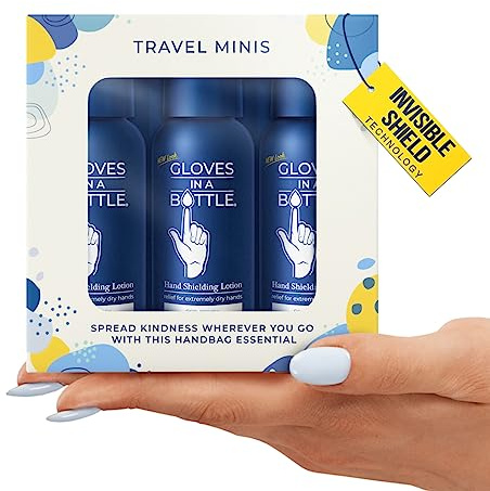 Gloves In A Bottle – Shielding Lotion for Dry Skin, Hand Lotion Travel Size, Protects & Restores Dry Cracked Skin (Travel Mini)
