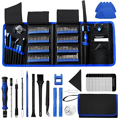 Tournevis de Precision,142 en Kit Tournevis,Tournevis Precision avec 120 Embouts Magnétique,Mini Tournevis de Précision,Kit Tournevis de Précision Utiliser Pour Lunettes,Phone,Portable,Demontage PS4