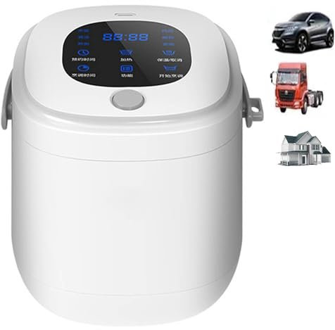 ZORZA 2L Camión Portátil Pequeño Olla Arrocera Función De Calefacción Y Mantenimiento del Calor,No se Pega Mini Olla Arrocera Pequeña De 12 V/24 V, Coches,12V+24V