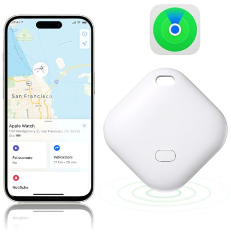 Qoosea Localizador de llaves inteligente, posicionamiento preciso, solo para iOS, no con Android, color blanco