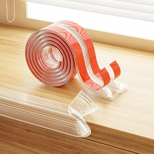 Edge Protector Kantenschutz Baby,Kantenschutz Streifen 2M/6.6ft PVC Eckenschutz für Kinder Klarer Baby Sicherheits Eckenschutz Eckschutz für Tische Fenster Wand Möbel Gegen Scharfe Ecken