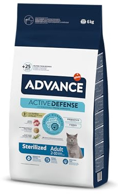 Advance Pienso para Gatos Adultos Esterilizados con Pavo, 6 kg