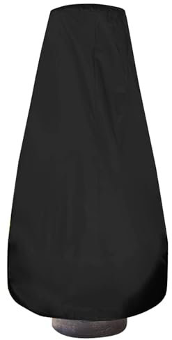 Gcroet Brunnenabdeckung 48x68in wasserdichte staubfeste 210d Oxford Stoffbrunnenabdeckung mit kreistlordel beschichteten UV -Schutz Außenstatue Wasserbrunnenabdeckung, schwarz.