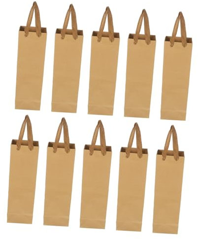 PLAFOPE 10stücke Weintüte Aus Papier Als Geschenk Für Weinflasche Mit Griff Weingeschenktüten Für Weintragetasche Weintüte Als Weinflaschen-geschenktüten