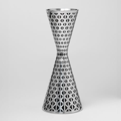 Jigger Kidia Geometric Lines - Misurino Professionale per Cocktail da 30/60 ml con Packaging Innovativo un cappello da baseball bianco(Geometric Lines White Hat)