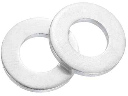 QUARKZMAN Rondelle Plate en Aluminium,100 Pièces M6x12x1.5mm Rondelles Metal M6, Bagues de Montage de Sécurité Ronde Fixation Outils pour Vis, Boulons, Accessoires, Charnières de Porte