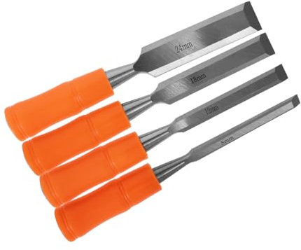 VILLCASE 4piezas De Carpintería Cincel Para Madera Cincel Para Carpintería Herramienta Para Tallar De Plana Para Manualidades De Madera Tallado Profesional