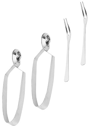 BESTYASH 4pièces Pince à Escargots Fourchette à Escargots Vaisselle De Cuisine Ustensiles Pour Repas Fêtes Et Mariages