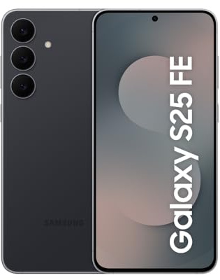 Samsung Galaxy S25 FE 5G Smartphone con Galaxy AI (JetBlack, 8GB RAM, 512GB Storage), Fotocamera frontale 12MP, ProVisual Engine, lunga durata della batteria