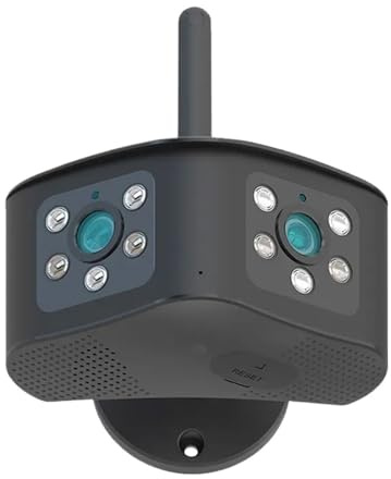 Telecamere di sicurezza, Telecamera IP CCTV panoramica da 4K 8MP con doppio obiettivo, angolo di visione ultra ampio 180°, rilevamento umano, sicurezza domestica per uso esterno(4K Add 32G Card)