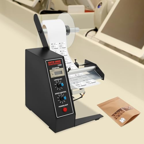 Aohuada Etikettiermaschine Preisschilder Flaschenetikettierer Solid Automatischer Etikettenspender Etikettendispenser Etikettenpistole Breite 5-140mm Länge 10-150mm Für Papieretiketten