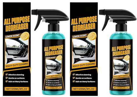 Fettlösare för | 2 x 120 ml universalvätska, fettlösare spray, för bil, hushåll, ugn, spis, bänkskiva, diskbänk, köksskåp, spishäll för