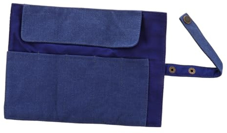 ABOOFAN Bolsa Organizadora para Guardar hasta 5 Relojes de Pulsera, Diseño Enrollable de Lona Azul Cierre Seguro y Estilo Sofisticado para Viajes