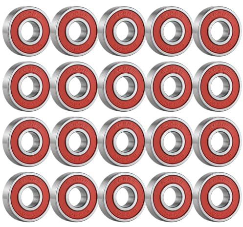 20 Piezas 608 ZZ Rodamiento de Bolas, Sellados ABEC-9, 8 x 22 x 7 mm