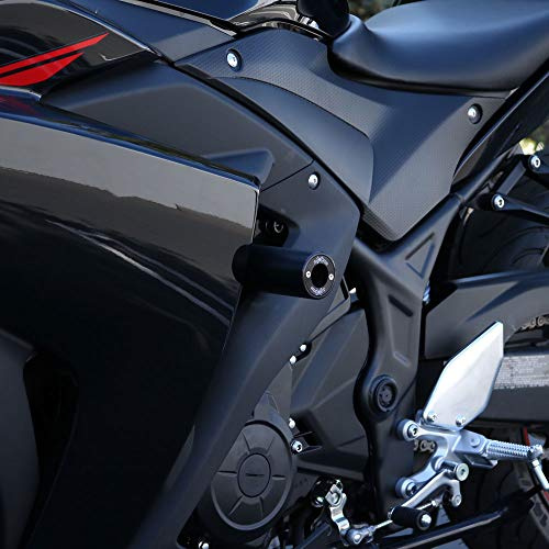 Shogun USA Made Yam YZF-R3 YZF R3 2015 2016 2017 2018 Black PA2 No Cut Frame Sliders Fits ABS & NON ABS Models - 715-6129
