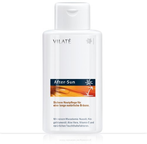 Vilate After-Sun Hautschutz! Kühlt und regenriert die Haut nach dem Sonnenbad. Mit viel Aloe-Vera Gel. Inhalt 250 ml