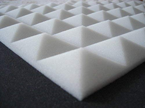50 Akustikpaneele Pyramide Audio Recording 49 x 49 x 4 cm Dichte '30 Schalldämmung (weiß)