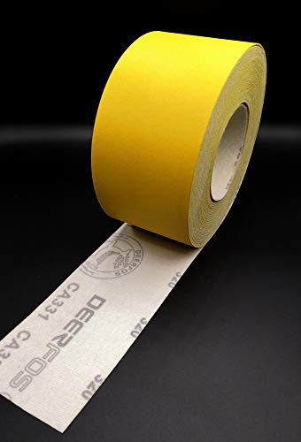 75mm HOOK and LOOP Sandpaper Roll Sanding Strips Grit 40-600 10 Meters Roll (Grit 80)