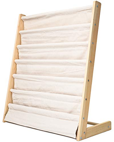 Morimoe Bücherregal mit Schlingen, für Kinder, naturbeige (B: 75 cm)