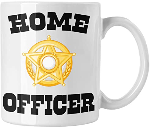 Trendation - Home Office Geschenk Tasse Kaffeetasse Homeoffice Zubehör Gadget Geschenke Männer Frauen Lustig Home Officer (Weiß)