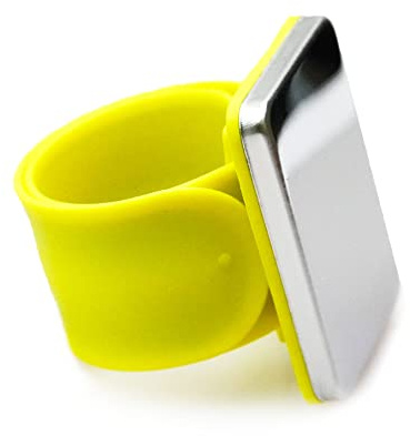 Trimz Magnetic Wrist Pin Cushion – Yellow Adjustable Sewing Wristband with Strong Magnet for Needles and Pins, 240mm x 28mm