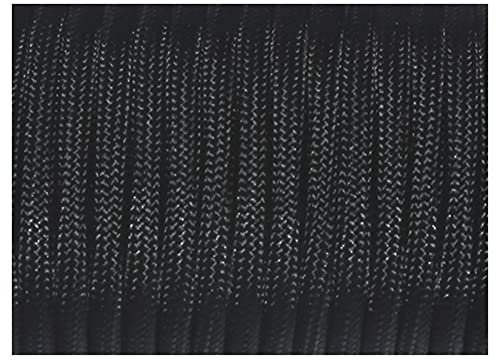 20m 2mm One Stand Cores Paracord for Survival Parachute Cord Lanyard Camping Klettern Camping Seil Wandern Wäscheleine (Color : Black, Length(m) : 2mmX20M)