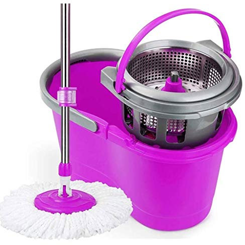 Fregona - Fregona giratoria Manos Libres de Doble Uso Cubo Lazy Home Fregona automática de Agua de Doble Uso