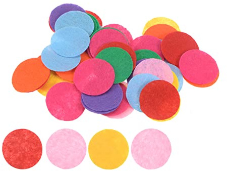 sourcing map 100 Stück Runde Bastelfilz 30mm, Filzkreise Handwerk Filz Pads Vliesstoff Filzkissen für Nähen, DIY Projekt, Bastelarbeiten, Handwerk, Decoration (Gemischte Farbe)