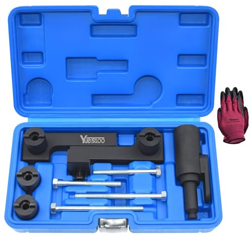 Yuesstloo Camshaft & Crankshaft Timing Locking Tool Kit, Compatible with Volvo S40 S60 XC90 V70 S80 2.0 2.3 2.4 2.5 2.8 2.9T, 4 5 6 Cylinder Engine, Replace 9995452 9995451, with Case & Gloves
