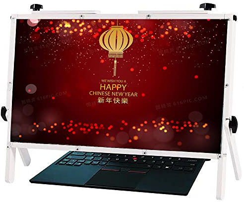 Computer Screen Magnifier Laptop Screen Magnifier Newest Version, 22 Foldable Screen Magnifying Glass Protector, for Laptop Blu-Ray 5X Reading Amplifier (White)