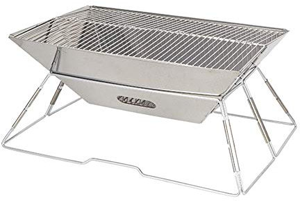 Faltbarer Edelstahl-BBQ-tragbarer Camping-Grill im Freien Holzkohle-BBQ-Grill-Rack-Grill-Zubehör