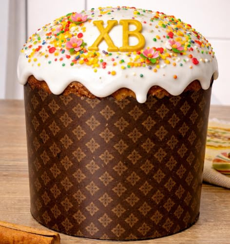12oz Panettone Paper Mold - 12pcs, H 3.14x4.33″ W (8cm x11cm) Kulich Mold - Round Panettone Paper Baking Molds - Pans Paper Panettone - Easter Bread Paper Baking Form
