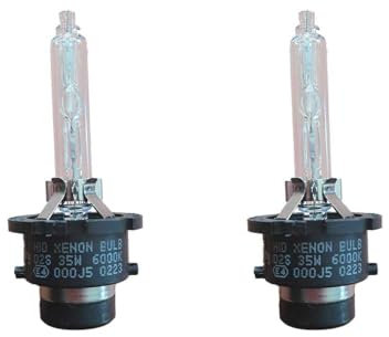 A2ZWORLD HID Xenon D2S 6000 K 85 V 35 W 3400 lúmenes, 2 unidades, luz de repuesto para faros de coche, alta compatibilidad, base de metal