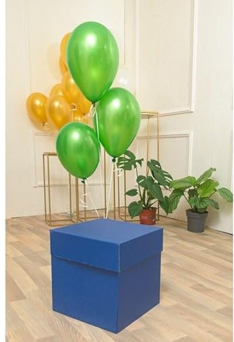 Chianese Scatola Regalo a Sorpresa Box Surprise per Palloncini 50x50x50 cm Blu | Scatola San Valentino per Palloncini e Idee Regalo Donna e Fidanzato