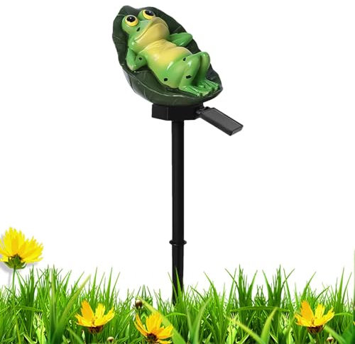Wpsagek Lampes solaires décoratives, Piquet de Jardin décoratif,Lampe Solaire de Statue de Jardin de Grenouille - Éclairage extérieur de Statue de Jardin de Grenouille à énergie Solaire, lumières