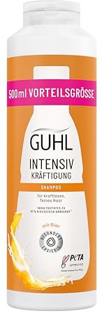 Guhl Intensiv Kräftigung Shampoo - Inhalt: 500 ml - Vorteilsgröße - Mit stärkendem Bier - Sichtbar volleres, griffigeres Haar