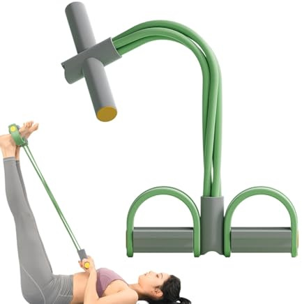 Pedal-Widerstandsband,Fußpedal-Widerstandsband, Beinstreckungs-Spannungsband, Elastisches Sit-Up-Band, 4-Röhren-Multifunktions-Spannungstrainer für Bodybuilding-Geräte