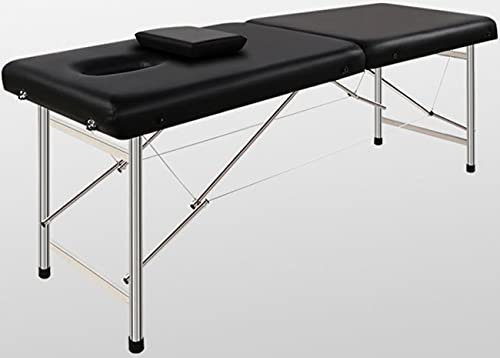 WTLONBF Professionelle tragbare Spa-Massageliegen, zusammenklappbare Kosmetikliege, Leichter zusammenklappbarer Gesichts-Tattoo-Salontisch aus Aluminiumlegierung, 600 kg