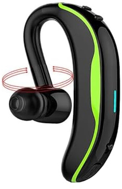 SLuB Bluetooth Headset Bluetooth 5.4 Wireless Headset In-Ear Single Ear Built-in Microphone 180°Rotation Left and Right Ear Universal Ultra Long Standby (Green)