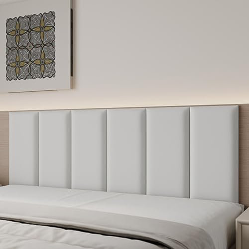 Gepolsterte Wandaufkleber, 6Er-Set, Selbstklebende Wandkissen, Kollisionssichere 3D-Weichpaneele, Schlafzimmer-Wandaufkleber,001,20 * 50cm