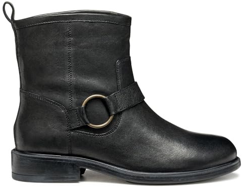 Geox D Catria, Stivale alla Caviglia Donna, Nero, 39 EU