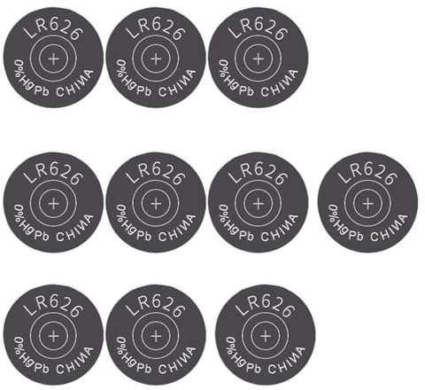 JSGHGDF Lot de 10 piles bouton LR626 AG4 377 177 A SR626SW 1,5 V pour montre jouet LED