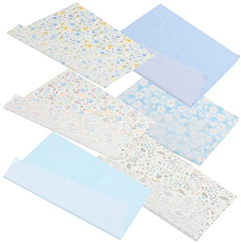DIYEAH Weicher Baumwollstoff Mit Blumenmuster – 6 Bögen Für Patchwork Dekorative Näh- Und Bastelbedarf