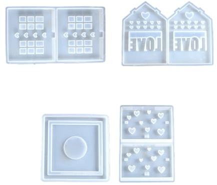Valentins Day Silicon House Ornament Making Stampi Per Candele E Luci Notturne Con Cuore E Disegni Di Casa