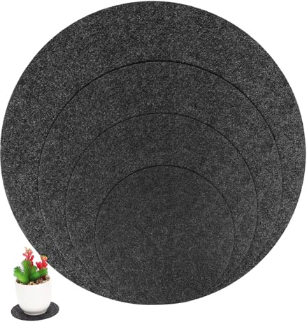 Abaodam Lot de 20 sous-Verres Ronds en Feutre Absorbant pour Plantes d'intérieur Design réversible Haute Absorption d'eau de Sol