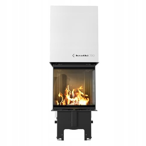 KRATKI Kamineinsatz aus Stahl REGNOR 7kW 3-seitig Ø200 BImSchV 2 EEK A | Kamineinsatz aus Stahl, schwarz, 79,6% Wirkungsgrad, raumluftunabhängig, Ecodesign, Glasfront, Aschekasten