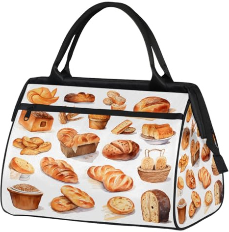 Sac de sport de voyage, sac de sport, sac de voyage, pour amateurs de pain, sac fourre-tout imperméable pour homme et femme