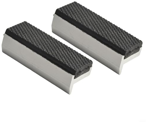 GANCEI Magnetic Vise Jaw, 2Pcs Aluminium Soft Vice Jaws With Rubber Pads, Protective Covers For, Drill Press Vises, Milling Clamp(3inch)